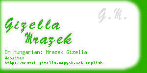 gizella mrazek business card